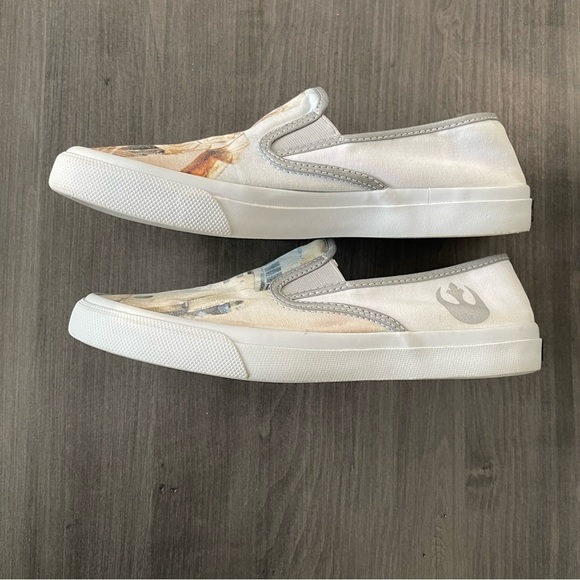 STAR WARS Sperry Shoes C3PO R2D2 Droid Cloud Slip On Shoes Men Size 9 - Picture 7 of 11